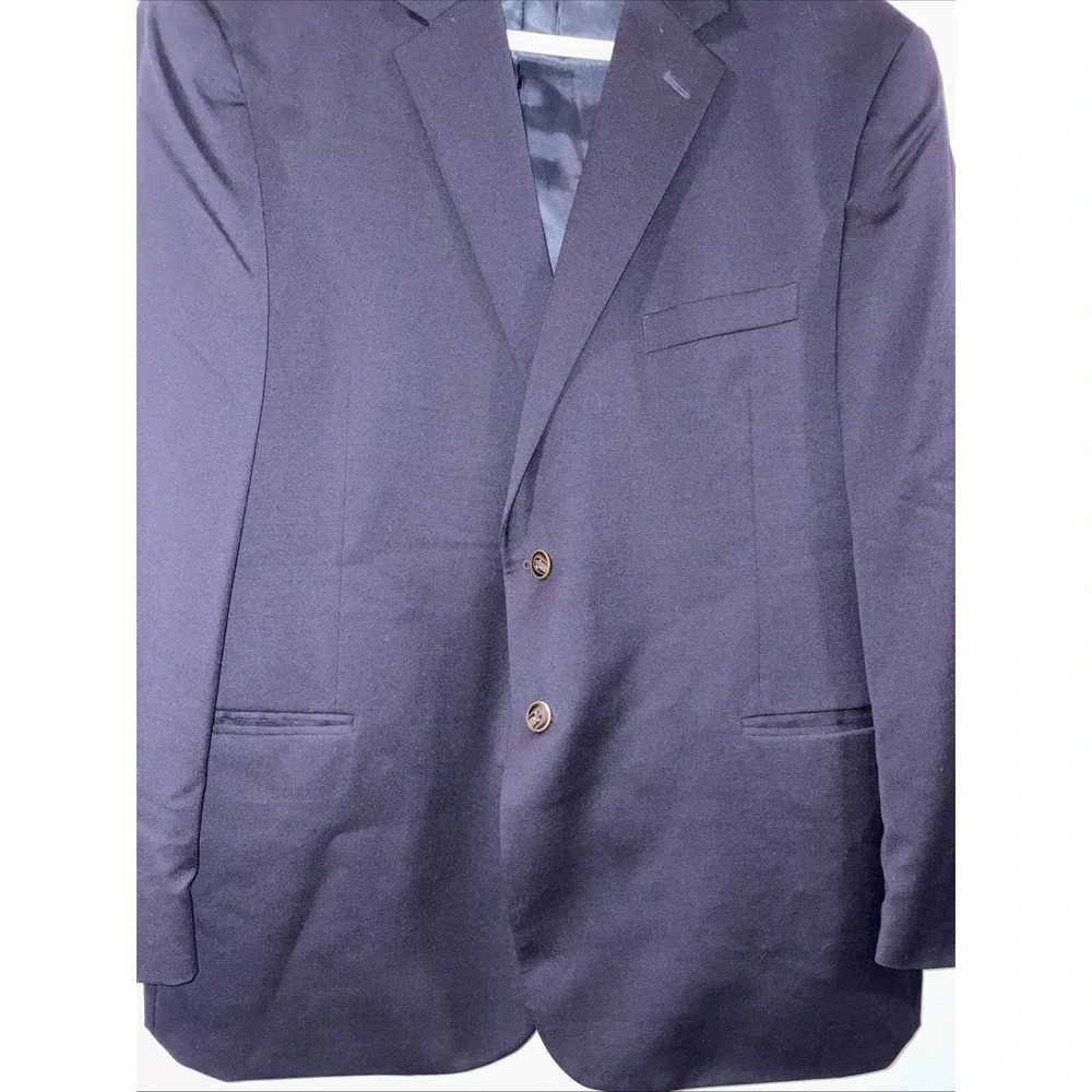 Joseph & Feiss Navy Blue Men's Blazer 44S‎ Sport Coat 100% Wool Executive Fit